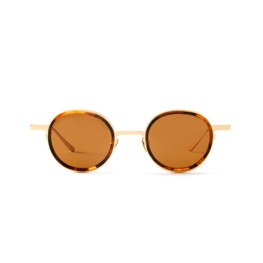 Arthur Sun Brown Marble & Mat Gold
