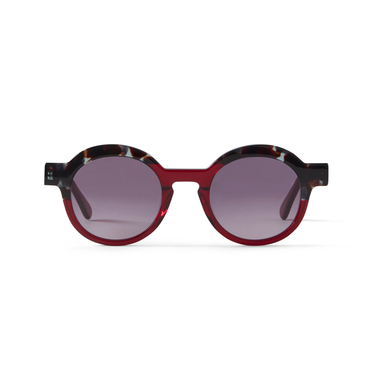 Charlotte Sun Clear Burgundy & Blue Marble