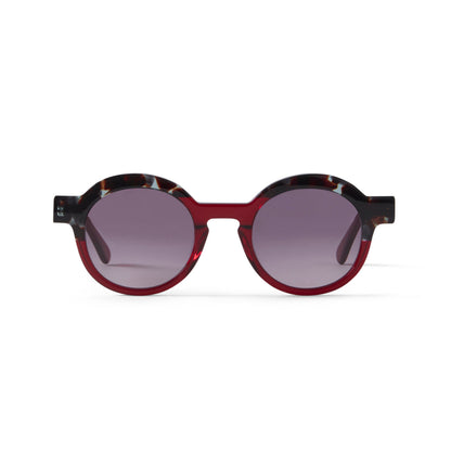 Charlotte Sun Clear Burgundy & Blue Marble