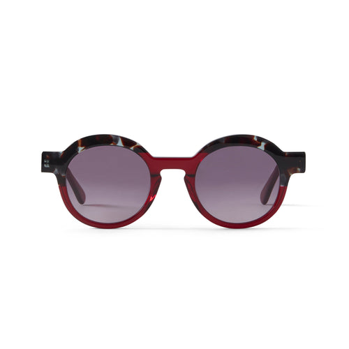 Charlotte Sun Clear Burgundy & Blue Marble