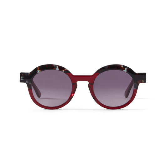 Charlotte Sun Clear Burgundy & Blue Marble
