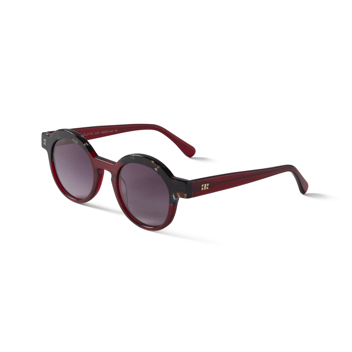 Charlotte Sun Clear Burgundy & Blue Marble