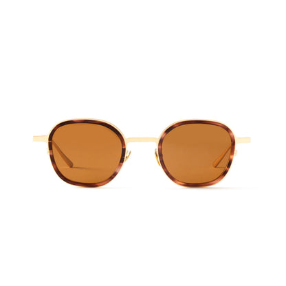 Thierry Sun Brown Marble & Mat Gold